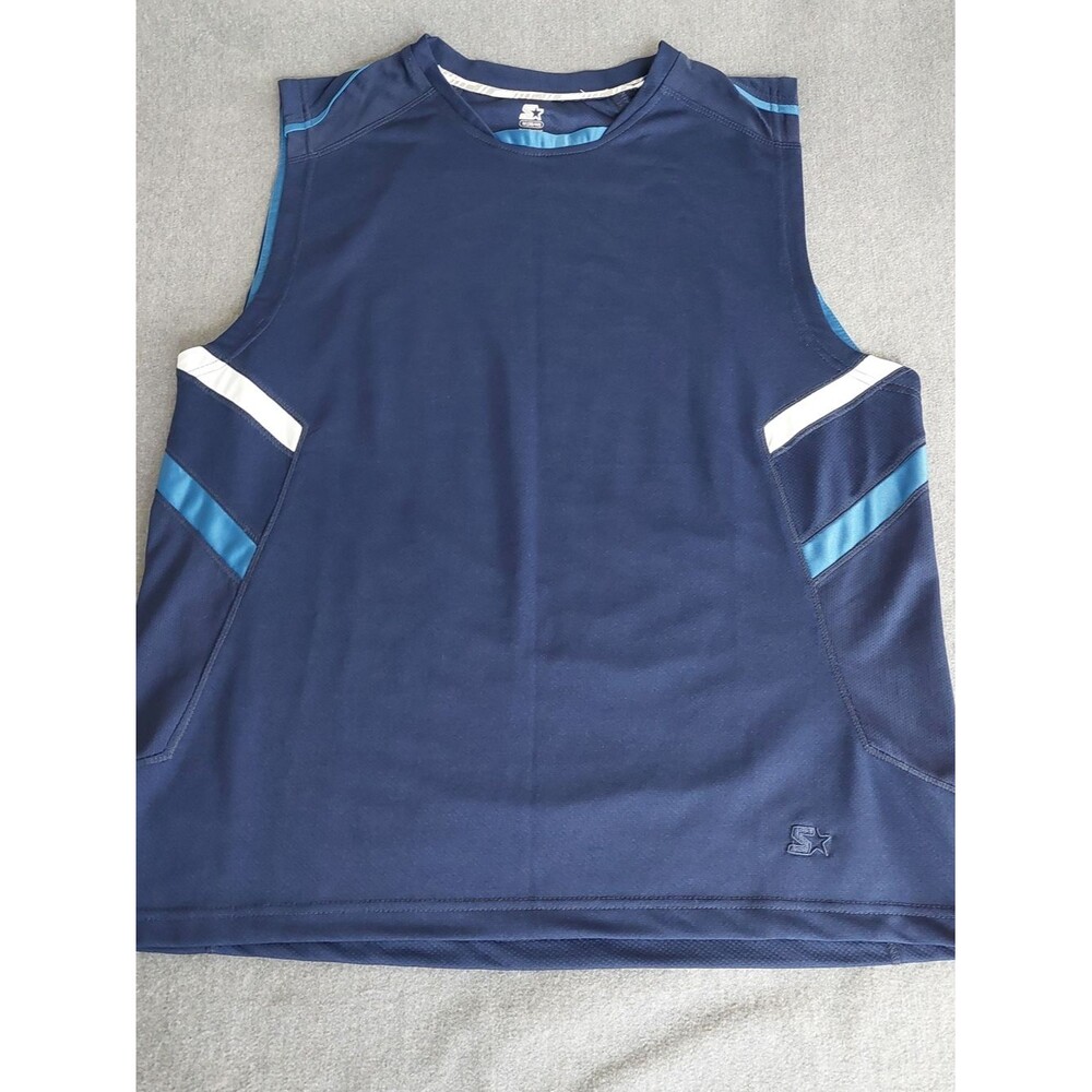 Starter Men’s Blue Sapphire Sleeveless Performance Workout Shirt Medium
